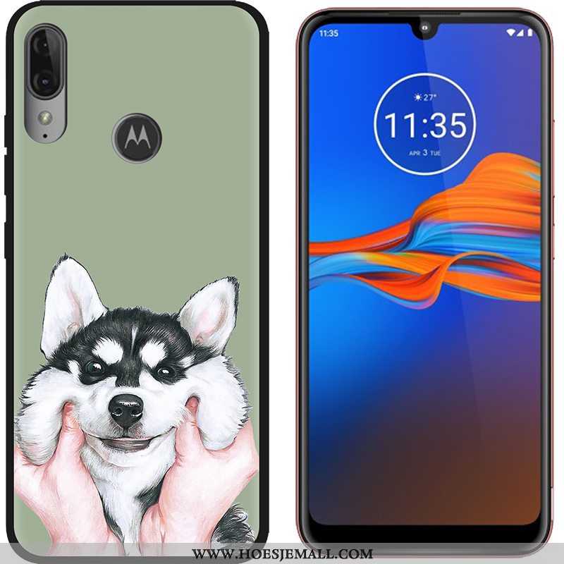 Hoes Moto E6 Plus Trend Schrobben Purper Spotprent Hete Verkoop Hoesje Doek