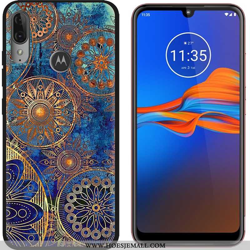 Hoes Moto E6 Plus Trend Schrobben Purper Spotprent Hete Verkoop Hoesje Doek