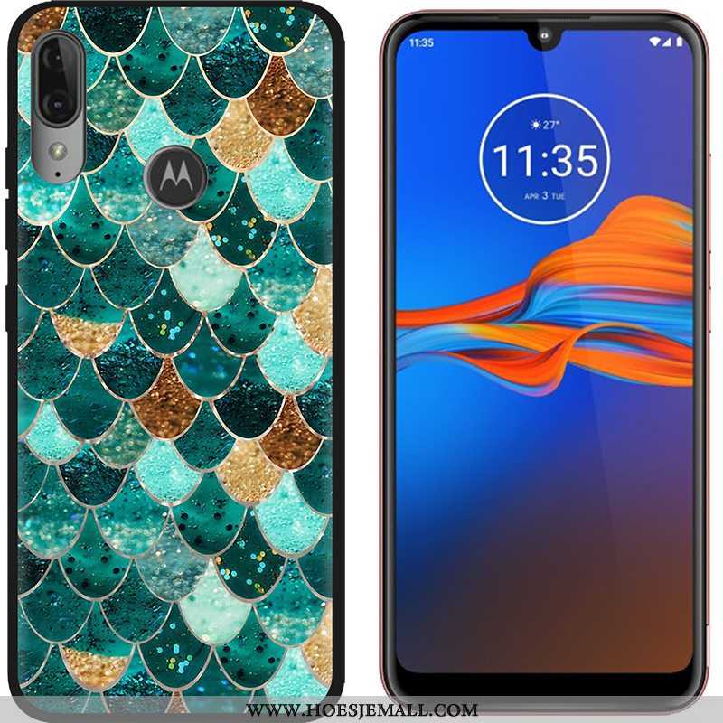 Hoes Moto E6 Plus Trend Schrobben Purper Spotprent Hete Verkoop Hoesje Doek