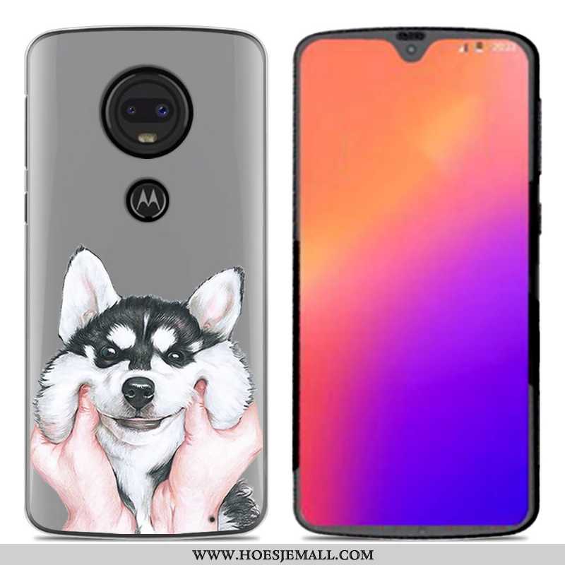 Hoes Moto G7 Spotprent Zacht Roze Hoesje Siliconenhoesje Mobiele Telefoon