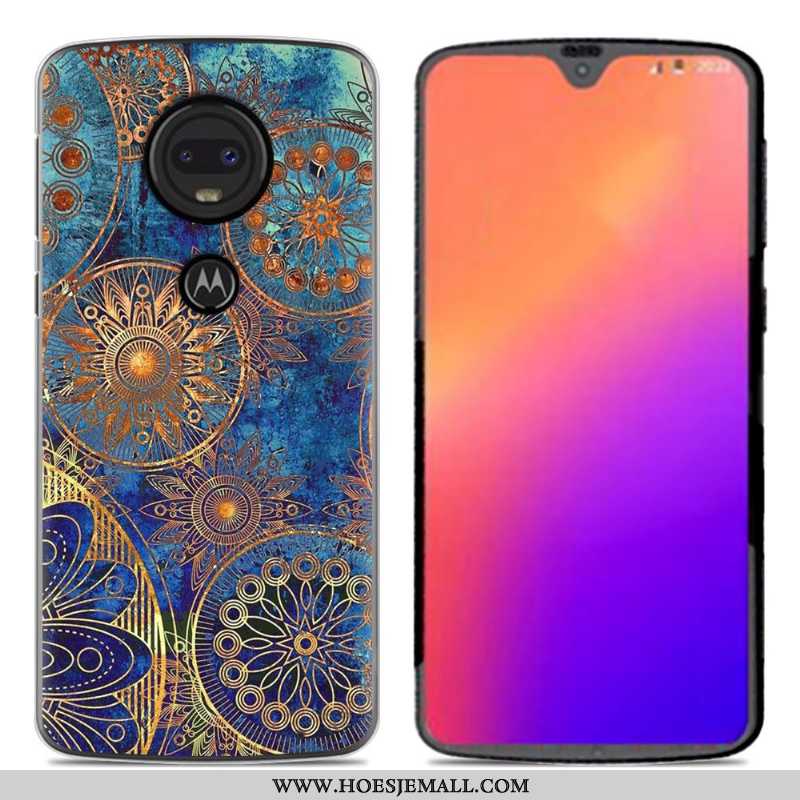 Hoes Moto G7 Spotprent Zacht Roze Hoesje Siliconenhoesje Mobiele Telefoon