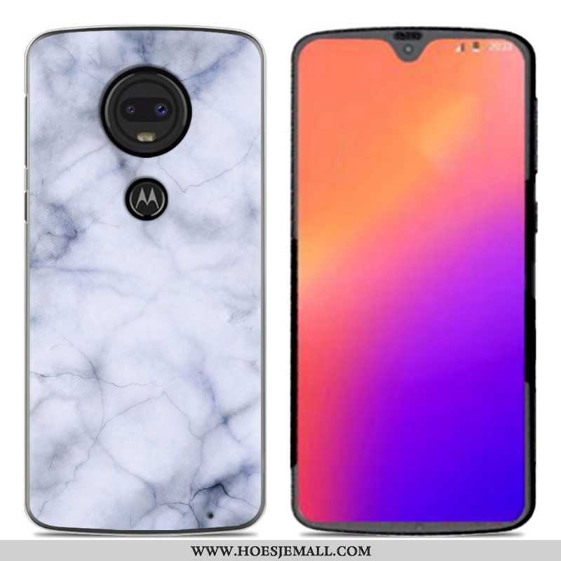 Hoes Moto G7 Spotprent Zacht Roze Hoesje Siliconenhoesje Mobiele Telefoon