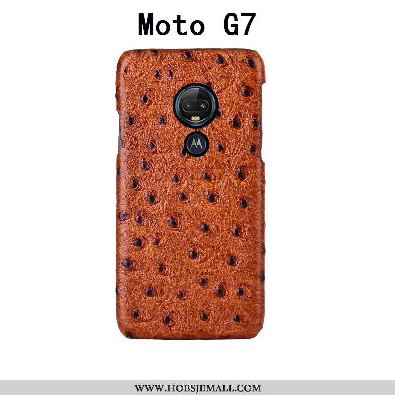 Hoes Moto G7 Patroon Bescherming Scheppend Pas Hoesje Mobiele Telefoon Luxe Zwarte