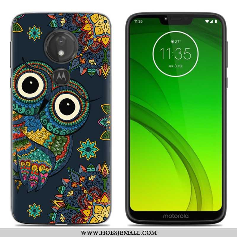 Hoes Moto G7 Play Spotprent Zacht Geschilderd Mobiele Telefoon All Inclusive Groen