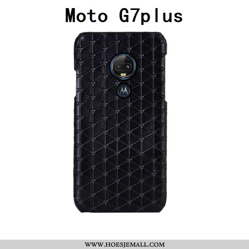 Hoesje Moto G7 Plus Bescherming Mode Achterklep Luxe Anti-fall Rood Mobiele Telefoon