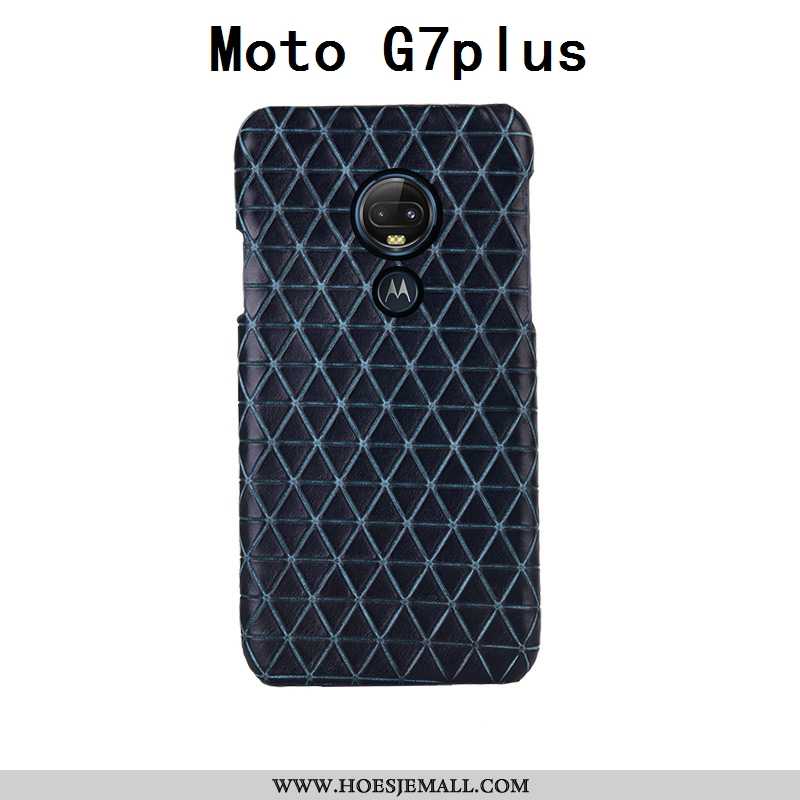 Hoesje Moto G7 Plus Bescherming Mode Achterklep Luxe Anti-fall Rood Mobiele Telefoon