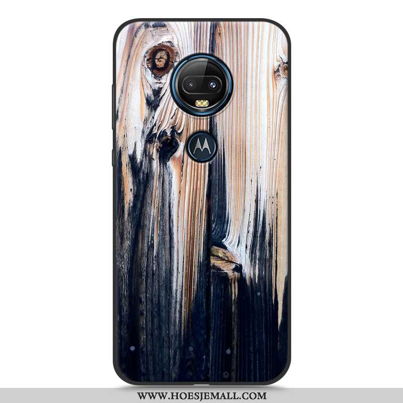 Hoesje Moto G7 Plus Bescherming Scheppend Hoes Patroon Mobiele Telefoon Zacht Witte