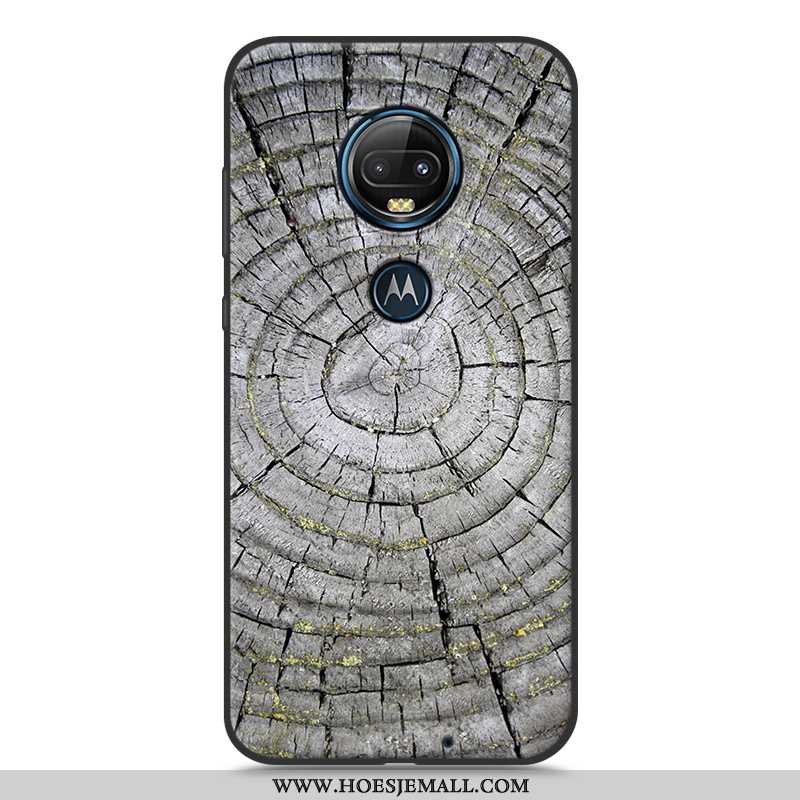 Hoesje Moto G7 Plus Bescherming Scheppend Hoes Patroon Mobiele Telefoon Zacht Witte