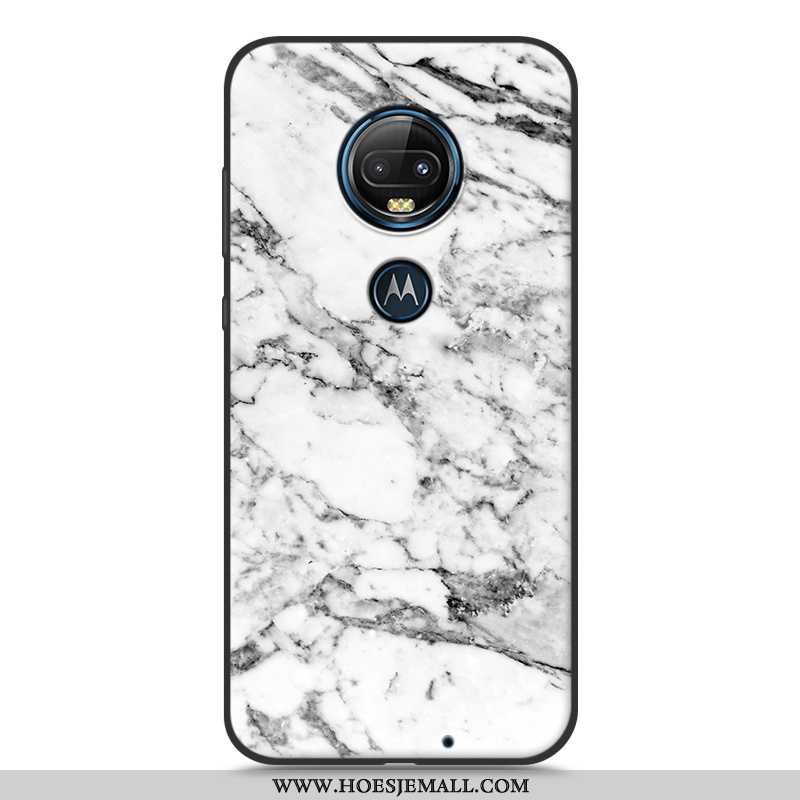 Hoesje Moto G7 Plus Bescherming Scheppend Hoes Patroon Mobiele Telefoon Zacht Witte