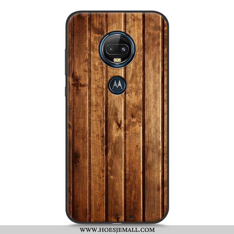 Hoesje Moto G7 Plus Bescherming Scheppend Hoes Patroon Mobiele Telefoon Zacht Witte