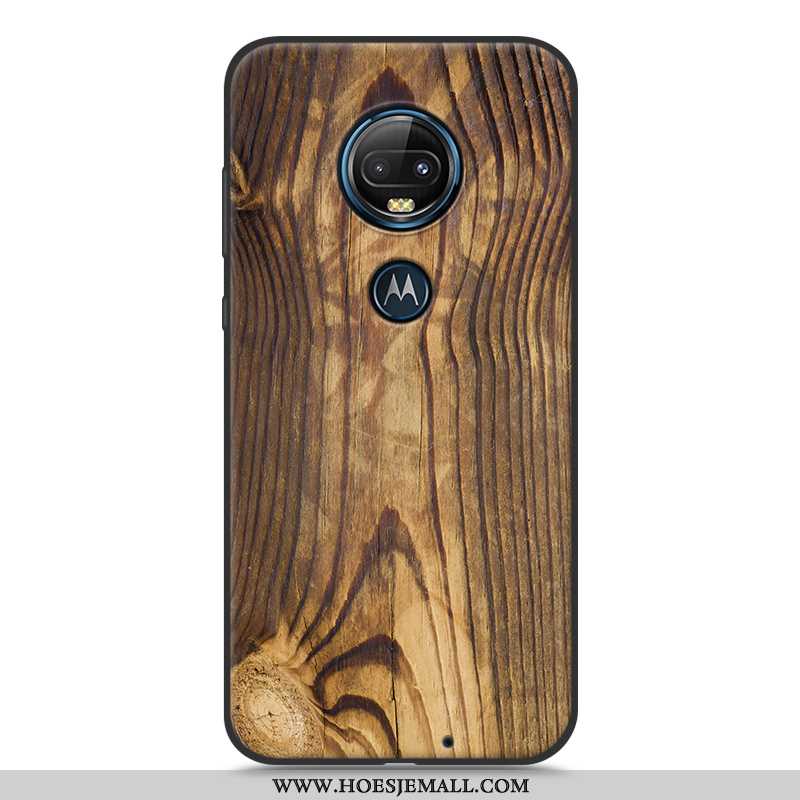 Hoesje Moto G7 Plus Bescherming Scheppend Hoes Patroon Mobiele Telefoon Zacht Witte