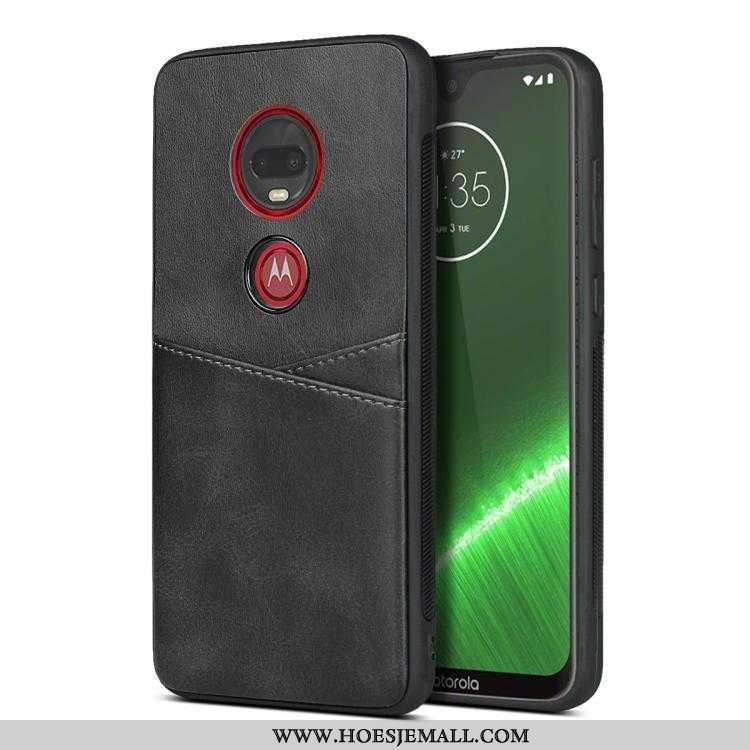 Hoes Moto G7 Plus Zacht Siliconen Kaart Bescherming Hoesje Geel