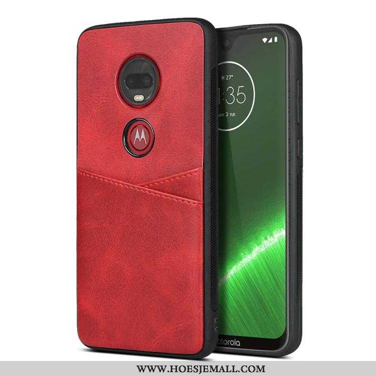 Hoes Moto G7 Plus Zacht Siliconen Kaart Bescherming Hoesje Geel