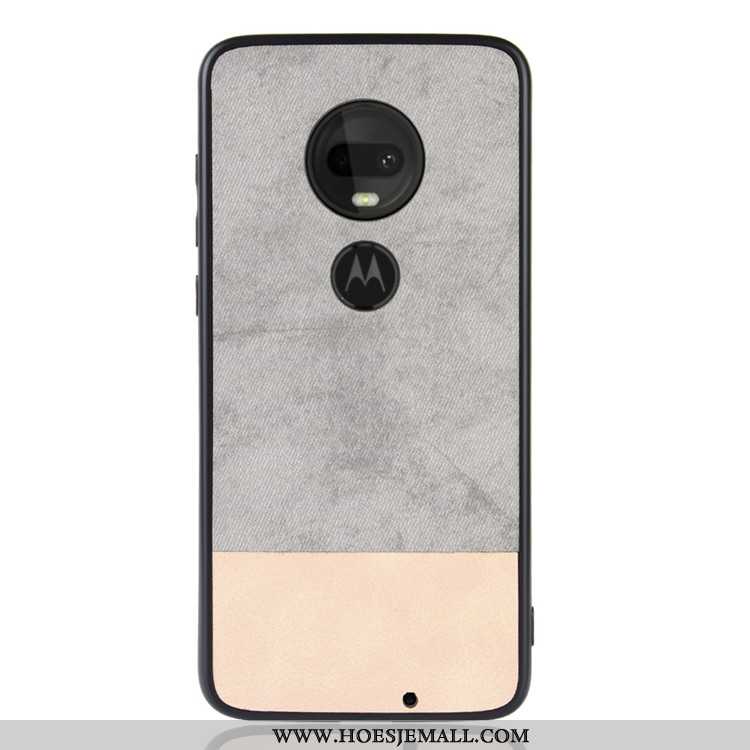 Hoesje Moto G7 Plus Bescherming Zwart Anti-fall All Inclusive Mobiele Telefoon Gemengde Kleuren Zwar