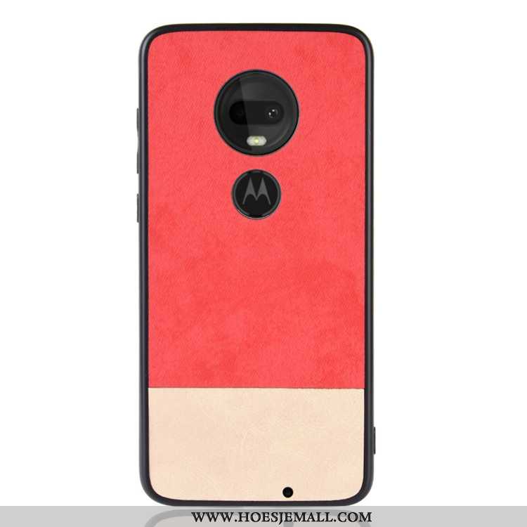 Hoesje Moto G7 Plus Bescherming Zwart Anti-fall All Inclusive Mobiele Telefoon Gemengde Kleuren Zwar