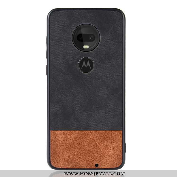 Hoesje Moto G7 Plus Bescherming Zwart Anti-fall All Inclusive Mobiele Telefoon Gemengde Kleuren Zwar