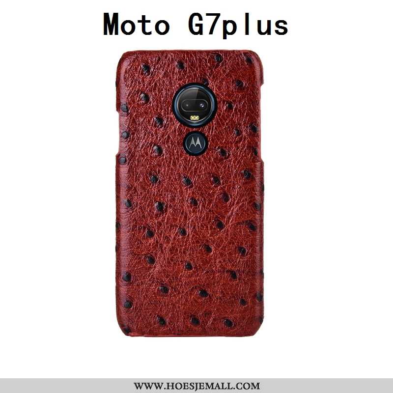 Hoes Moto G7 Plus Persoonlijk Scheppend Anti-fall Bescherming Luxe Zwart Zwarte