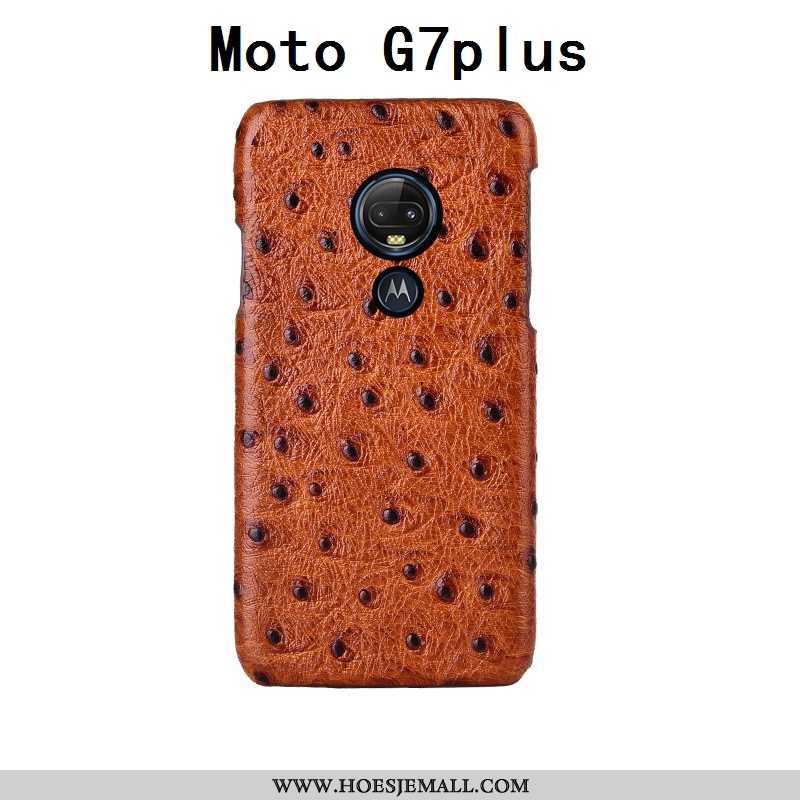 Hoes Moto G7 Plus Persoonlijk Scheppend Anti-fall Bescherming Luxe Zwart Zwarte