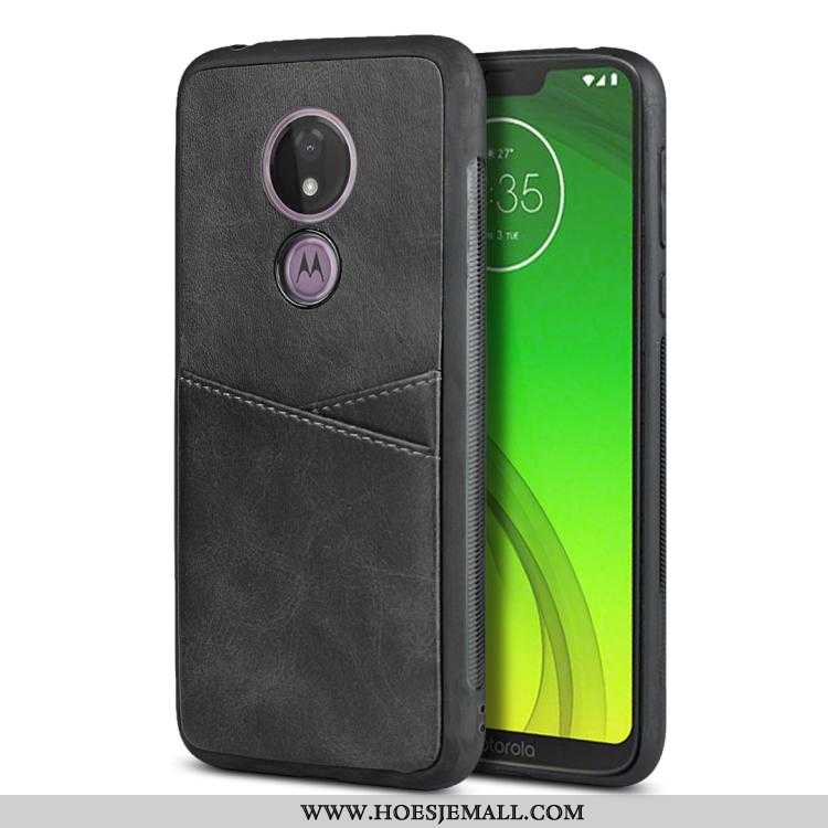 Hoes Moto G7 Power Bescherming Zacht Hoesje Kaart Mobiele Telefoon Rood Siliconen