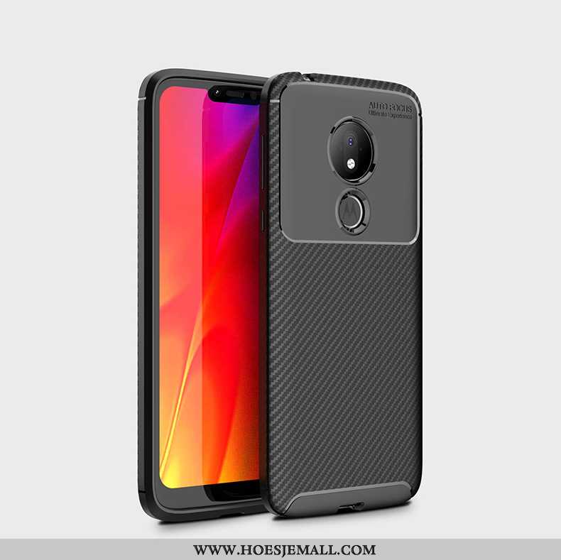 Hoesje Moto G7 Power Dun Zacht Zwart Fiber Bedrijf All Inclusive Gasbag Zwarte