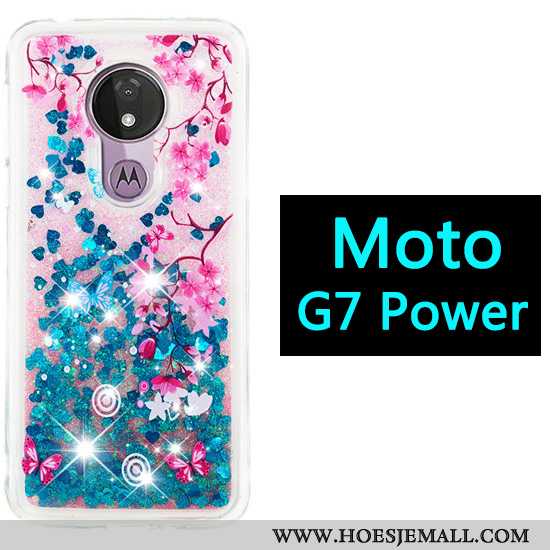 Hoesje Moto G7 Power Spotprent Hoes Drijfzand Gasbag Purper Mobiele Telefoon