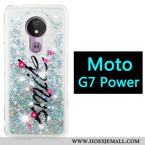 Hoesje Moto G7 Power Spotprent Hoes Drijfzand Gasbag Purper Mobiele Telefoon