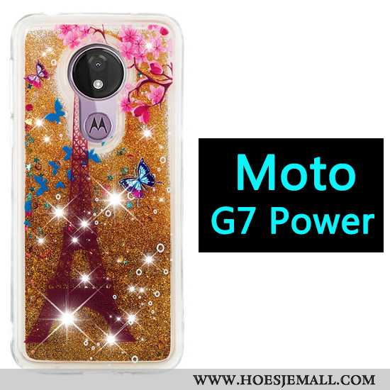 Hoesje Moto G7 Power Spotprent Hoes Drijfzand Gasbag Purper Mobiele Telefoon