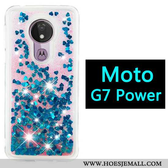 Hoesje Moto G7 Power Spotprent Hoes Drijfzand Gasbag Purper Mobiele Telefoon