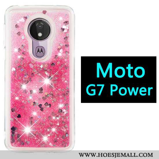 Hoesje Moto G7 Power Spotprent Hoes Drijfzand Gasbag Purper Mobiele Telefoon