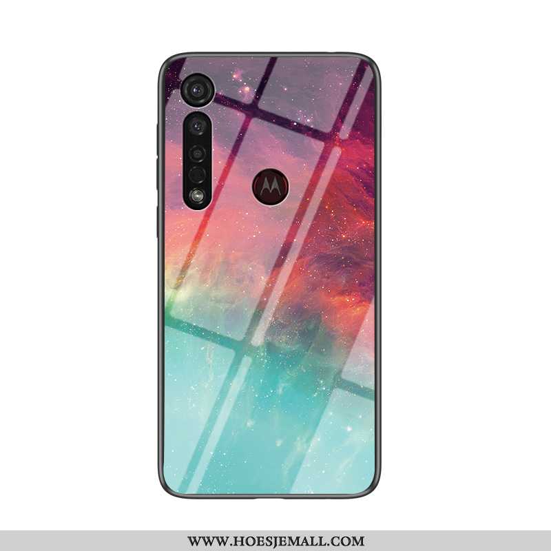 Hoesje Moto G8 Plus Mode Trend Hoes All Inclusive Bescherming Hard Net Red Kleur