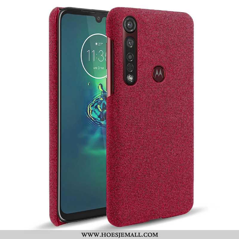 Hoesje Moto G8 Plus Bescherming Hoes Mobiele Telefoon Doek Grijs