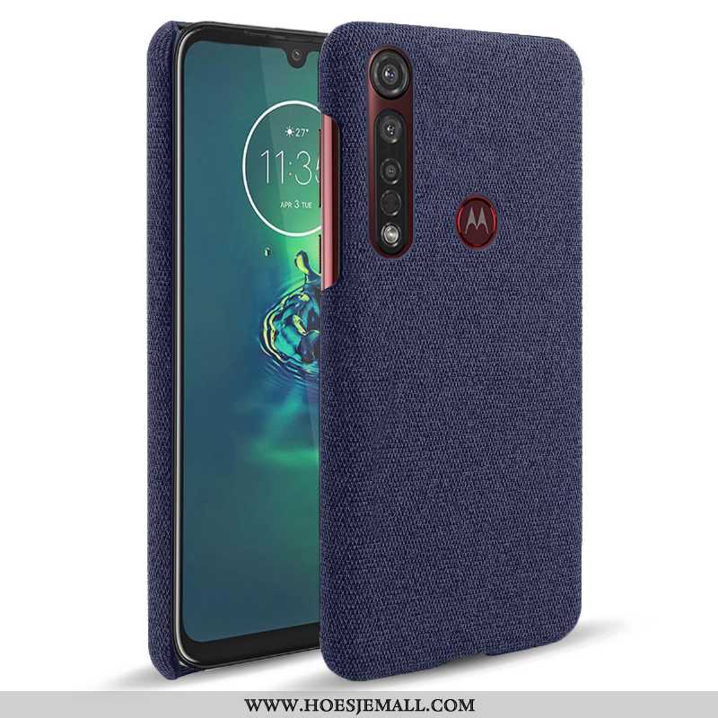 Hoesje Moto G8 Plus Bescherming Hoes Mobiele Telefoon Doek Grijs