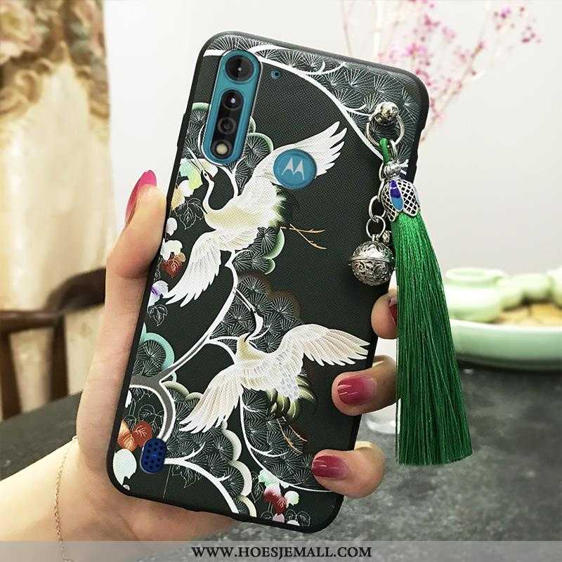 Hoesje Moto G8 Power Lite Siliconen Bescherming Hoes Trend Roze Wind