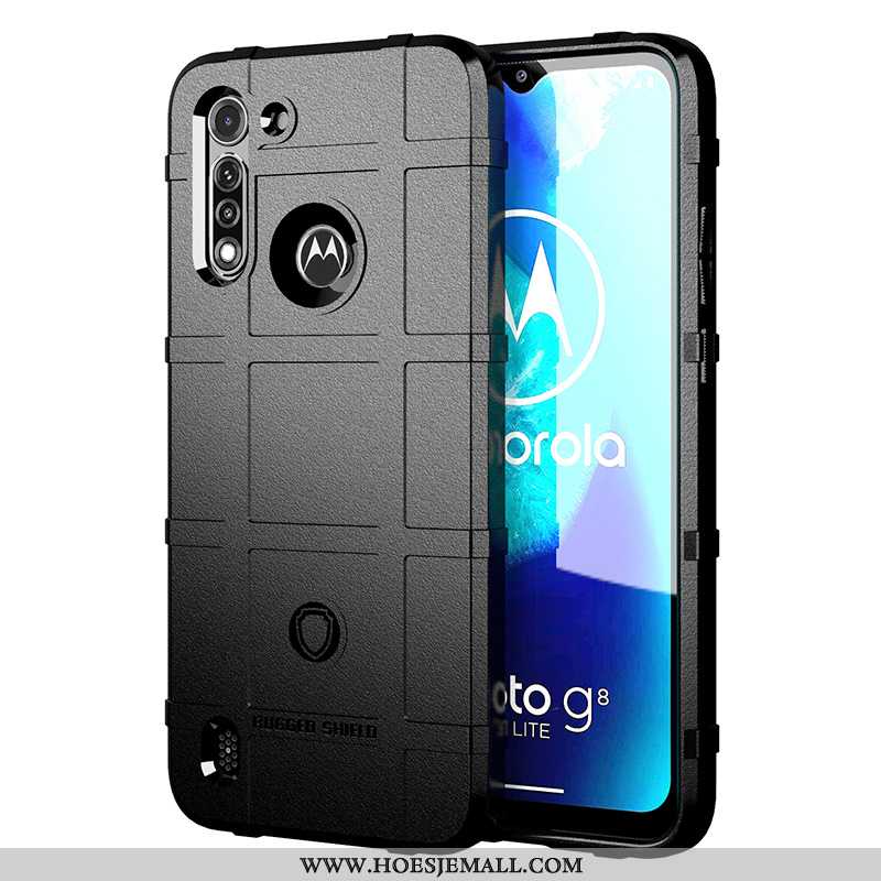 Hoes Moto G8 Power Lite Bescherming Siliconen Hoesje Mobiele Telefoon Anti-fall Groen