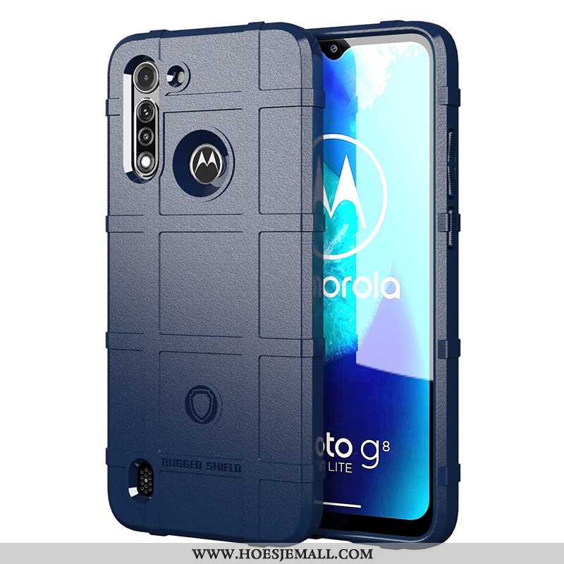 Hoes Moto G8 Power Lite Bescherming Siliconen Hoesje Mobiele Telefoon Anti-fall Groen