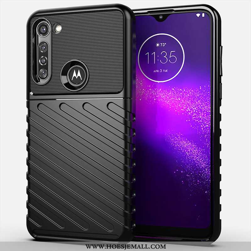 Hoesje Moto G8 Power Bescherming Siliconen Zwart Hoes All Inclusive Anti-fall Zwarte