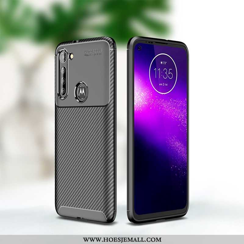 Hoesje Moto G8 Power Skärmskydd Bescherming Hoes Anti-fall Effen Kleur Zacht Zwarte