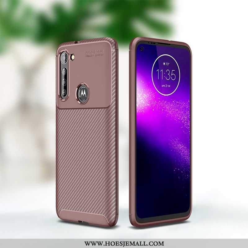 Hoesje Moto G8 Power Skärmskydd Bescherming Hoes Anti-fall Effen Kleur Zacht Zwarte