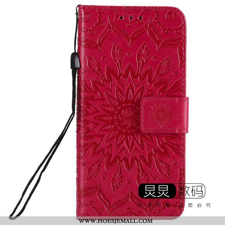 Hoes Moto G8 Power Bescherming Leren Hoesje Anti-fall Mobiele Telefoon All Inclusive Rood