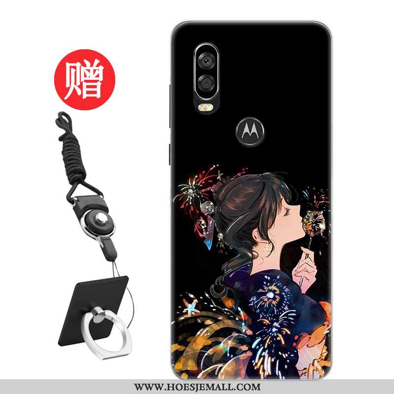 Hoes Motorola One Vision Bescherming Persoonlijk Nieuw Lovers Patroon Trend Rood