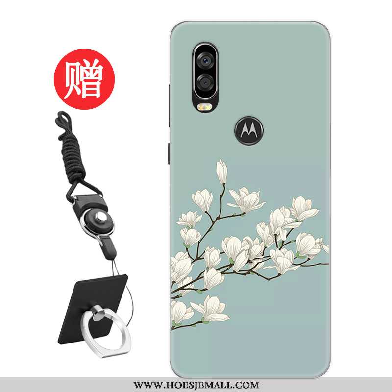 Hoes Motorola One Vision Bescherming Persoonlijk Nieuw Lovers Patroon Trend Rood