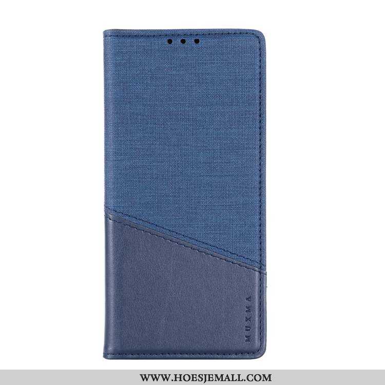 Hoesje Nokia 2.2 Leren Magnetisch Clamshell Kaart Canvas Mobiele Telefoon Zwarte