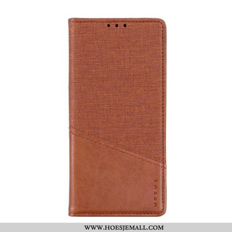 Hoesje Nokia 2.2 Leren Magnetisch Clamshell Kaart Canvas Mobiele Telefoon Zwarte