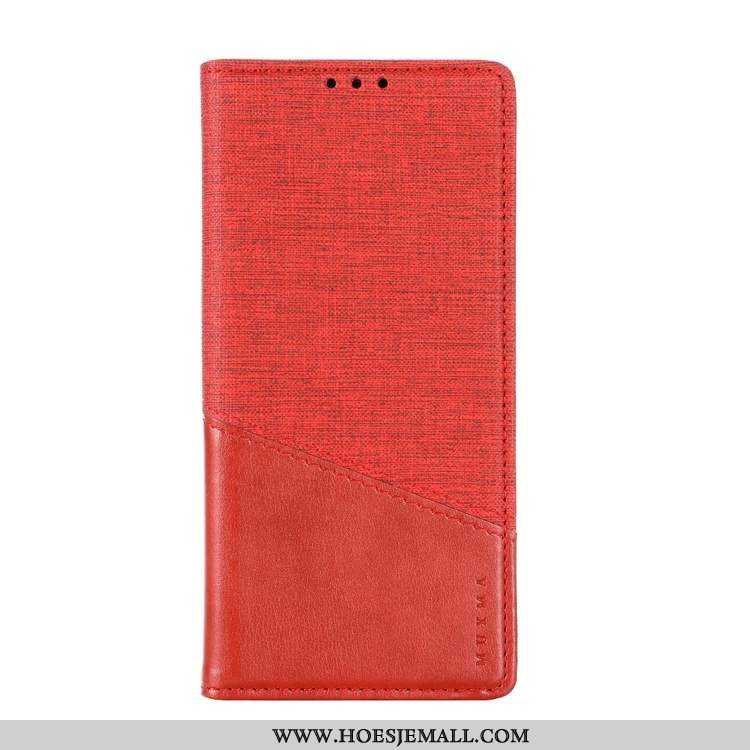 Hoesje Nokia 2.2 Leren Magnetisch Clamshell Kaart Canvas Mobiele Telefoon Zwarte