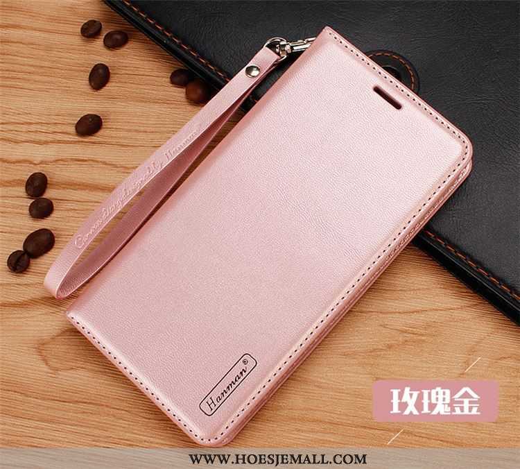 Hoesje Nokia 3.1 Leren Bescherming Mobiele Telefoon Roze Folio