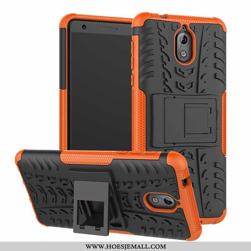 Hoesje Nokia 3.1 Siliconen Bescherming Hoes Oranje Mobiele Telefoon Hard