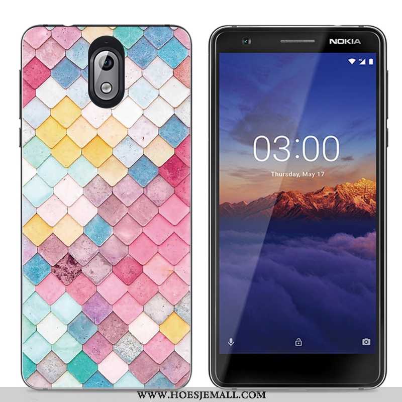 Hoes Nokia 3.1 Scheppend Spotprent Eenvoudige Kleur Doorzichtig Trend Hoesje