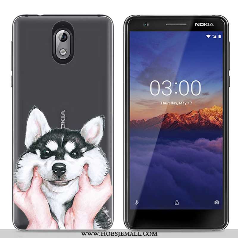 Hoes Nokia 3.1 Scheppend Spotprent Eenvoudige Kleur Doorzichtig Trend Hoesje