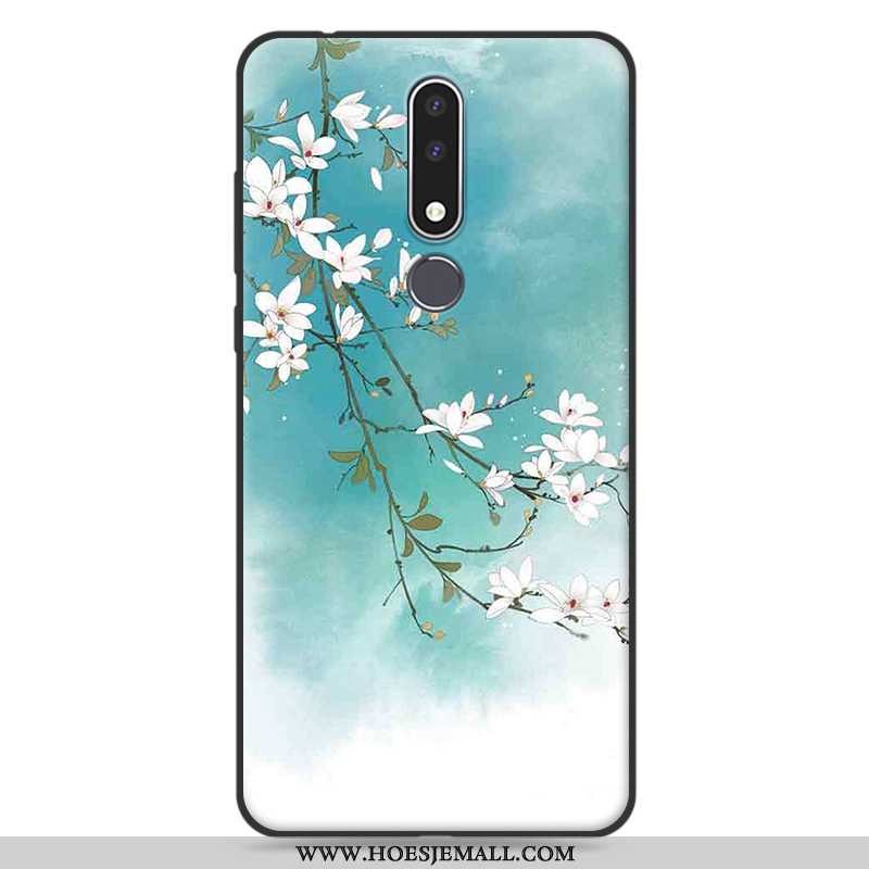 Hoesje Nokia 3.1 Plus Bescherming Schrobben Mobiele Telefoon Kunst Roze Chinese Stijl Siliconen