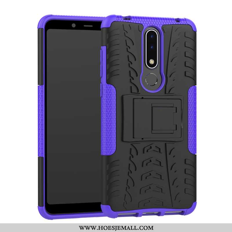 Hoes Nokia 3.1 Plus Bescherming Patroon Anti-fall Blauw Mobiele Telefoon Blauwe